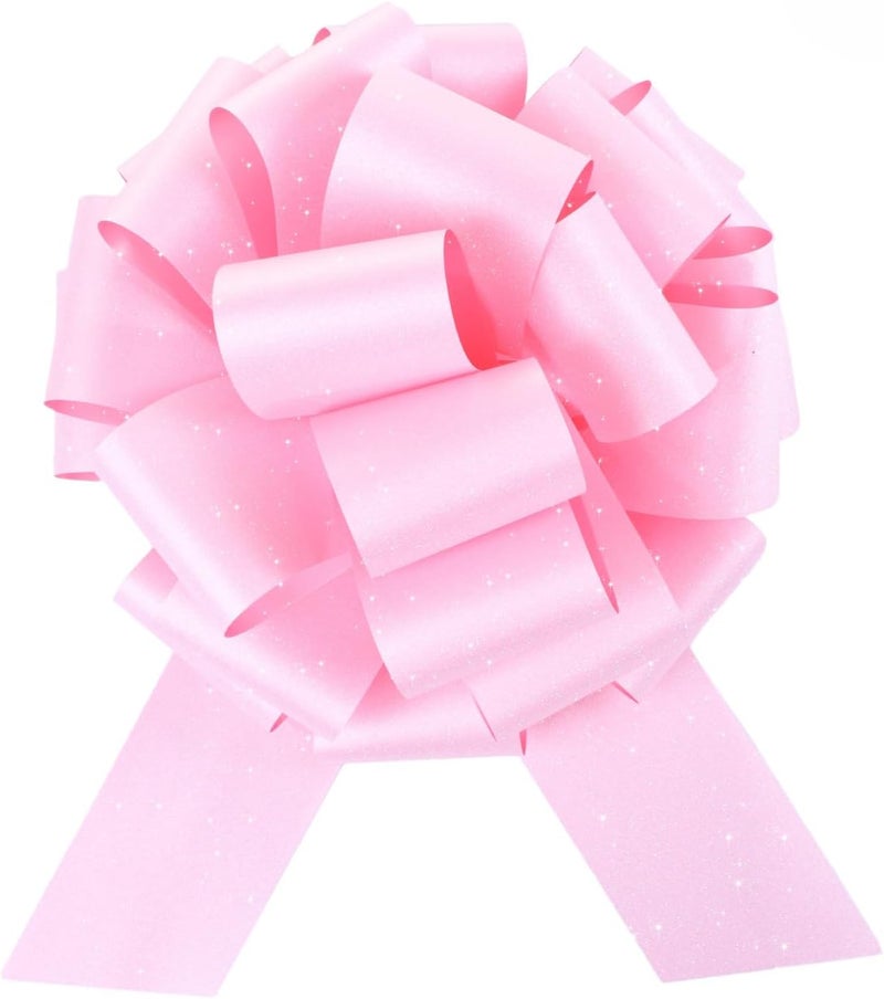 HCHENBOW 12" Large Pink Gift Bow,2pcs Big Bows for Gift Wrapping, Christmas Party Birthday Gift Wedding Ribbon Bows for Bikes, Boxes or Flower Decorations, Valentine's Day Gift Decorations (Pink) - Image 1